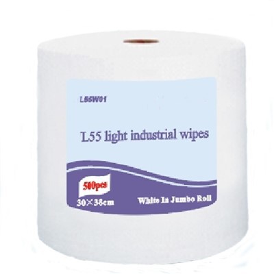 Weiße, geprägte Wischtücher aus Holzzellstoff und PP